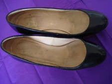 Chaussures LOUBOUTIN Christian - Escarpins compensés - T 36 - verni noir