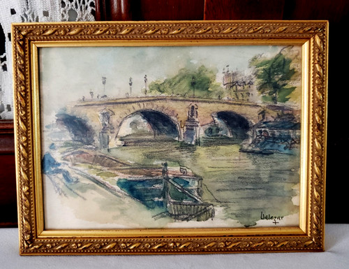 Ancienne aquarelle peinture - aquarelle,