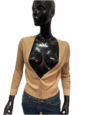 Cardigan Femme Beige Pizzo