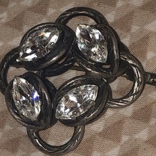 Broche Antique Argent Et