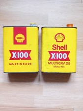 2 Anciens Bidons Huile SHELL