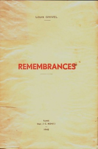 Remembrances louis grivel - remembrances,