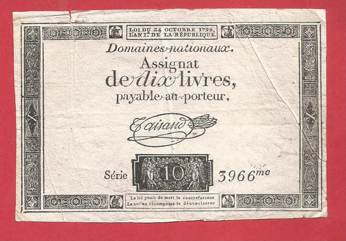 Assignat livres 24 - livres,
