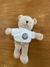Peluche ROLAND GARROS Doudou Et Compagnie Ours Beige BNP PARIBAS T-shirt Blanc