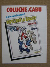 RARE AFFICHE/PLV librairie 1981 "INSPECTEUR LA BAVURE" COLUCHE,CABU (CHARLIE)