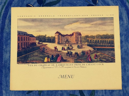 Menu paquebot colombie - menu, ♦