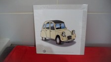 DESSIN   2CV  CREME   20X20