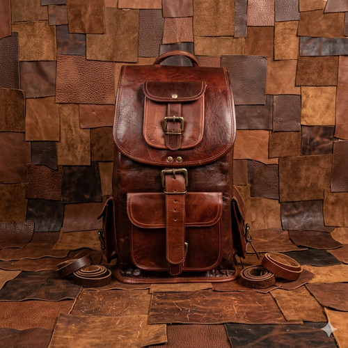 Sac dos voyage en cuir - dos,
