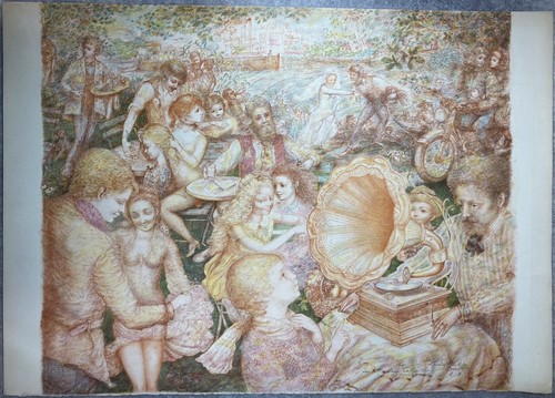 Grande lithographie lucien - lithographie,