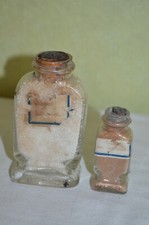 Ancienne Fiole Mignonnette Sel Cristaux Meunier