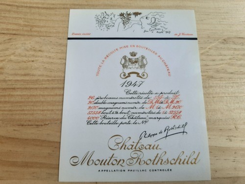 étiquette vin chateau - , mouton