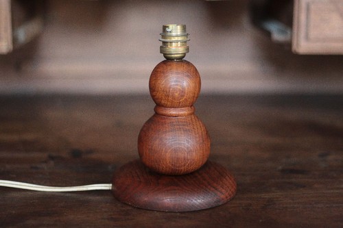 Lampe bois pied - lampe,