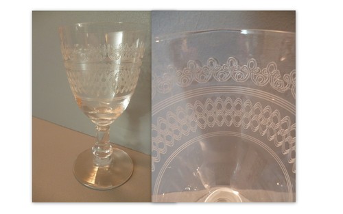 Verre table ancien en - ancien,