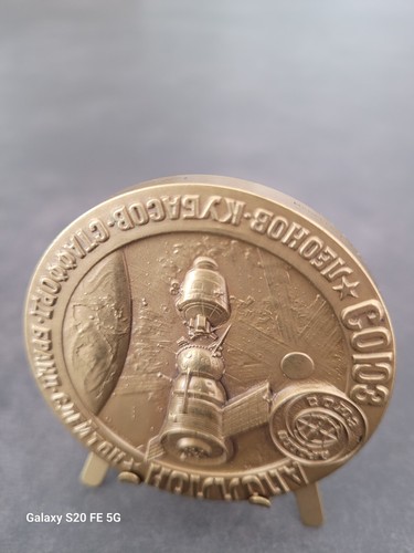 Medaille bronze appolo soyus - bronze, appolo-soyus