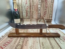 Bottle Champagne Opener Saber Sword, Wood Handle with rack