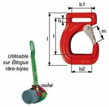 CROCHET POUR ELINGUE DE LEVAGE