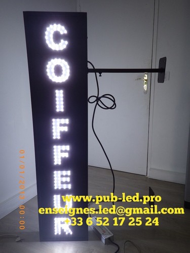 Enseigne lumineuse led double - enseigne,