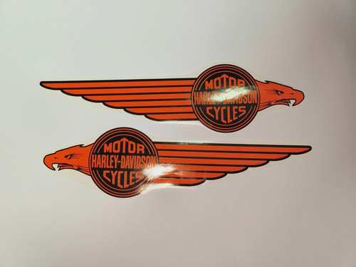 Harley davidson orange - orange, eagle