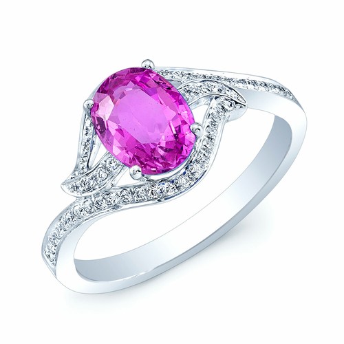 14k blanc naturel - 14k, ovale