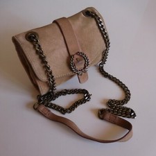 Sac à main bandoulière femme cuir de vache bijouterie bronze ZARA WOMAN N4900