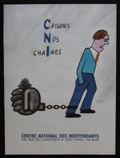 Affiche cni cassons nos - affiche,