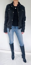 Blouson motard nylon zippé - blouson, en