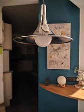 suspension, lustre, plafonnier trompette, chapeau de sorcière Space Age Vintage 