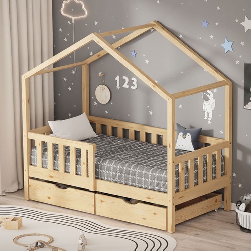Lit cabane enfant - bois, de