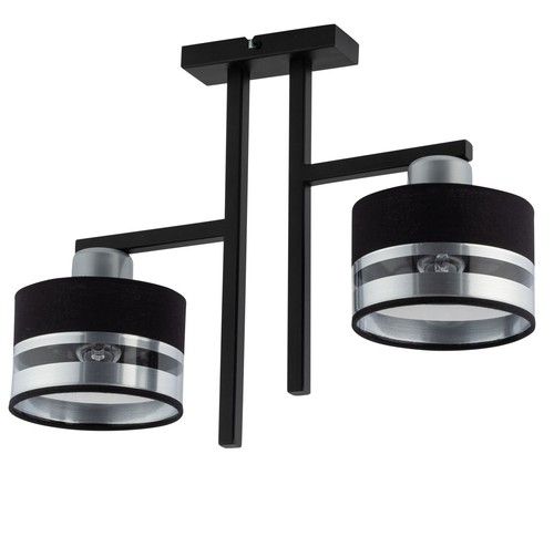 Lustre noir argent confortable - lustre,