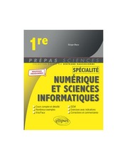 livre première numériques et sciences informatique édition ellipse