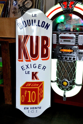 Plaque émaillée kub bouillon - émaillée,