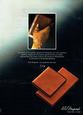 publicité Advertising  0922  1980  S.T Dupont   maitrise du cuir   portefeuille