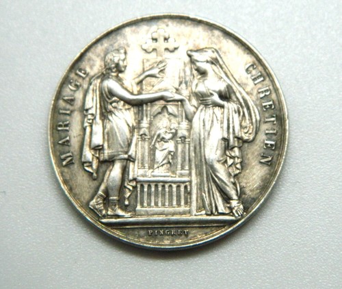 Jolie médaille mariage - médaille, en