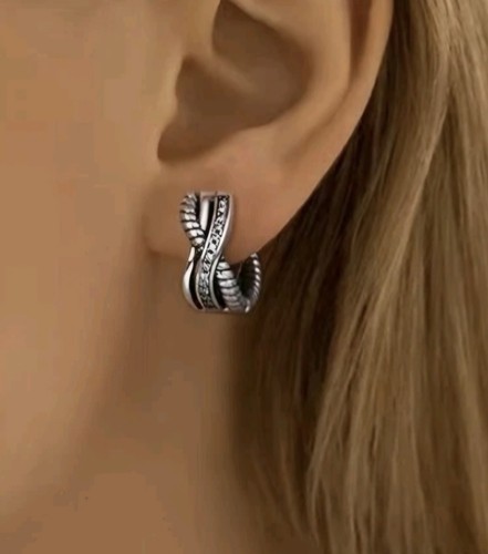 Anneaux tresser en argent - tresser,