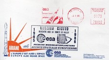 ARIANE V14 Launch day GIOTTO to Halley comet KOUROU Paris Cnes ESA Space cover