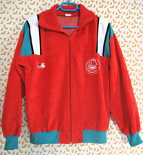 Veste AS Sport Le Pouliguen Guérande Vintage rouge velour Jacket 80'S Homme - M