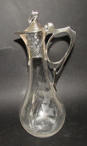 Aiguière cristal jugenstil - cristal,