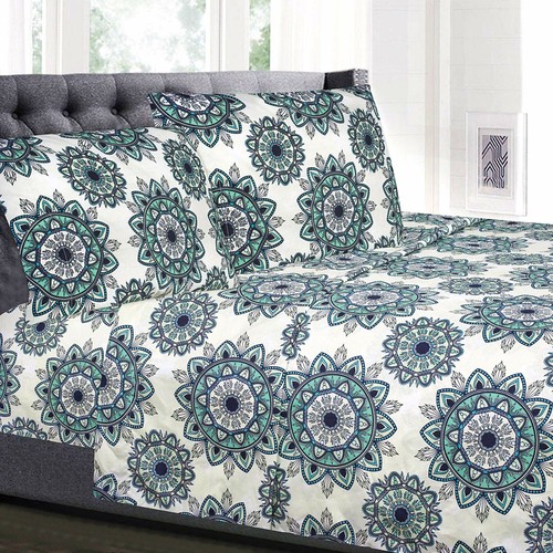 Ashley green mandala print - green,