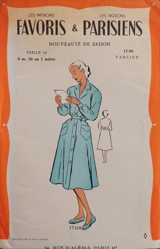 Patron vintage blouse tablier - patron, blouse-tablier