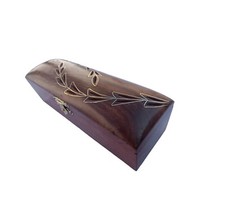 Boîte en bois stylo box bureau table organisateur trousse à crayons pour pape...