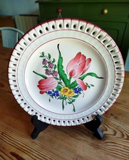 Ancienne Assiette Kg Lunéville Ajourée Réverbère (18,6 cm) Parfait État 