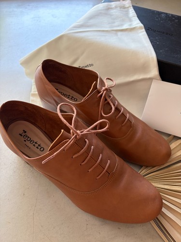 Repetto Richelieu cuir camel