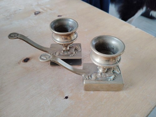 Paire bougeoirs porte - paire,