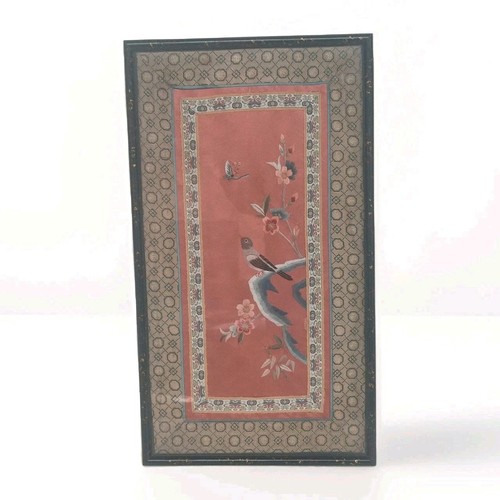Tableau broderie sur soie - broderie,