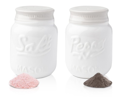 Pot mason vintage sel poivre - sel, &