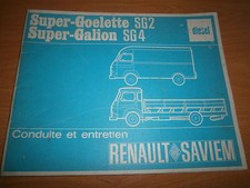 Saviem SG2 SG4 diesel : notice d'utilisation et d'entretien