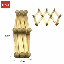 Z Porte-Manteau Murale En Bois 10 Places À Accordéon Extensible HMJ