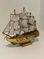 Maquette Bateau A Voile Bois Ancienne