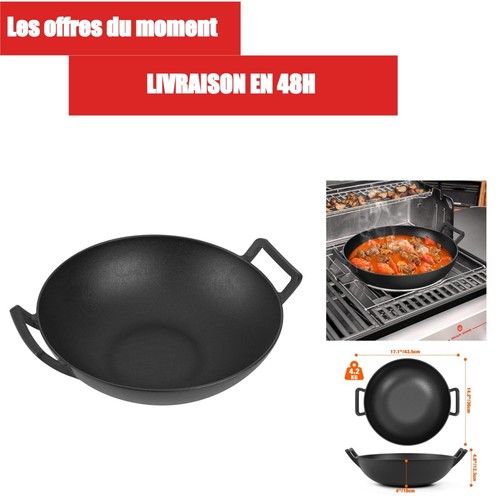 Wok fonte 36cm pour - en,