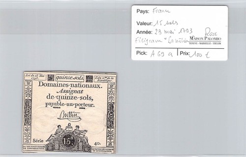 France assignat 15 - -,